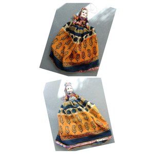 Topsy RAJASTHANI PUPPET Katnputi Indian Wooden Handmade Puppet Male  Female RARE